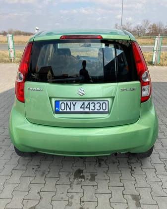 Suzuki Splash cena 14500 przebieg: 148234, rok produkcji 2009 z Paczków małe 121